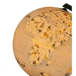 12.75 in. Animals Atlas World Globe Night Light Lamp by ORE International -Armacost Lighting Shop animals ore international table lamps ms 100la5a 4f 1000