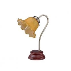 11.65 in. Amber Victorian Goose Neck Touch-On Table Lamp by ORE International