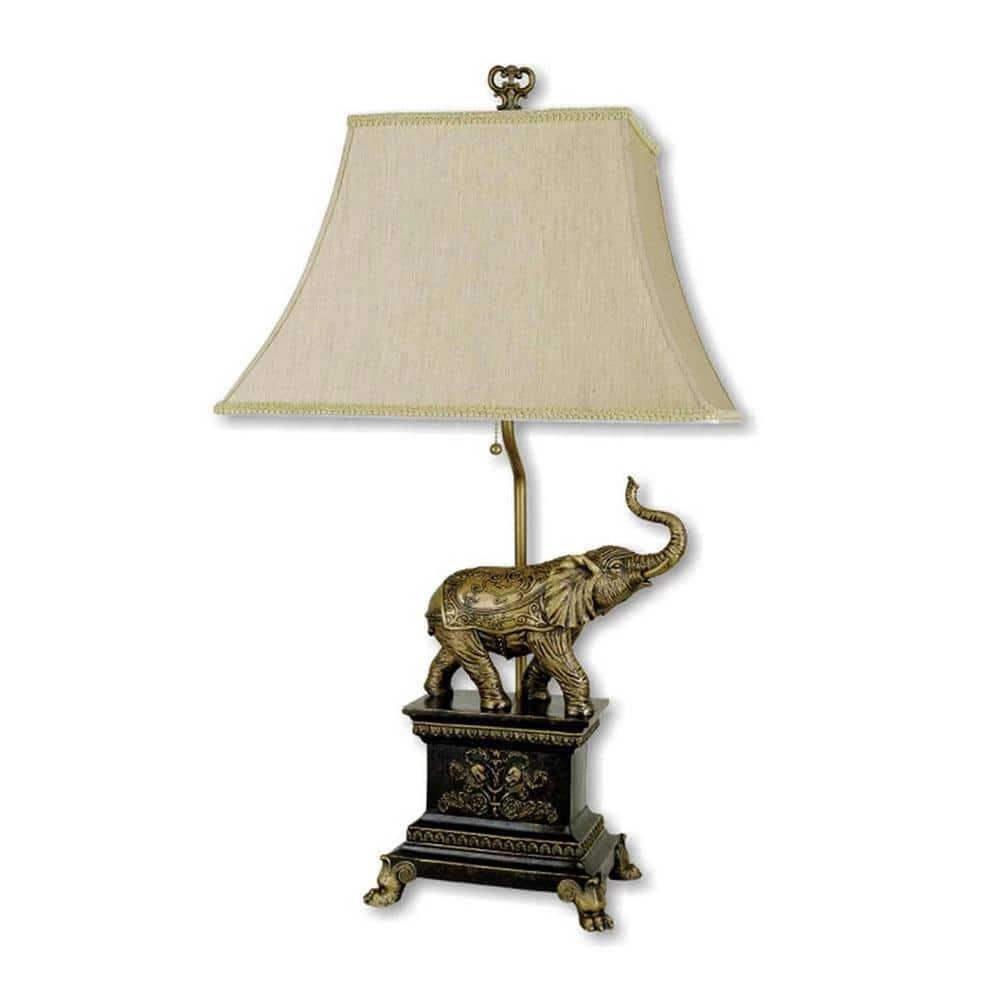 29 in. Elephant Table Lamp in Antique Gold by ORE International 3 29 in. Elephant Table Lamp in Antique Gold by ORE International