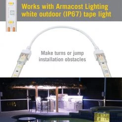White/Single Color IP67 Outdoor Tape to Tape Connector Cord (2-Pack) by Armacost Lighting -Armacost Lighting Shop armacost lighting under cabinet lighting accessories 560740 1f 1000
