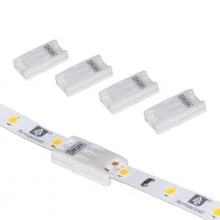 SureLock White LED Tape Light Splice Connector Cord (5-Pack) by Armacost Lighting