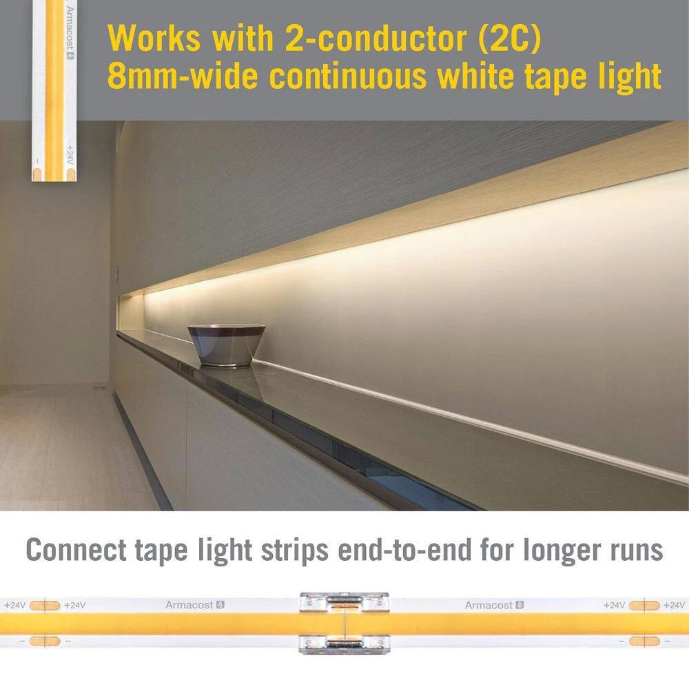 COB LED Tape Light Splice Connector Cord (5-Pack) by Armacost Lighting 4 COB LED Tape Light Splice Connector Cord (5-Pack) by Armacost Lighting - Image 2
