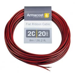24 ft. (8 m) 20 AWAG/2C Red/Black Flat Ribbon Cable by Armacost Lighting