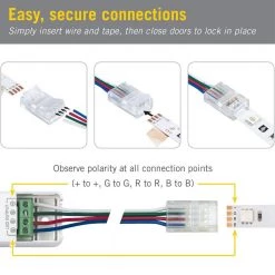 4-Pin Wire to Tape Connector Cord (6-Pack) by Armacost Lighting -Armacost Lighting Shop armacost lighting under cabinet lighting accessories 766120 c3 1000