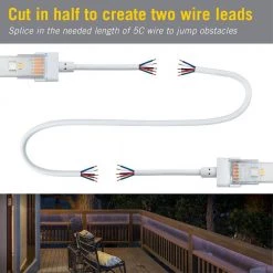 6 in. IP67 RGBW Tape to Tape LED Connector Cord (2-Pack) by Armacost Lighting -Armacost Lighting Shop armacost lighting under cabinet lighting accessories 769740 c3 1000