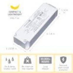 LED Power Supply 24-Watt Standard Driver 12-Volt Lighting Transformer by Armacost Lighting -Armacost Lighting Shop armacost lighting under cabinet lighting accessories 810240 1f 1000