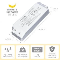 60-Watt Standard Driver 12-Volt Power Supply Transformer by Armacost Lighting 11 60-Watt Standard Driver 12-Volt Power Supply Transformer by Armacost Lighting -Armacost Lighting Shop armacost lighting under cabinet lighting accessories 810600 1f 1000