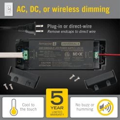 24-Watt 12-Volt Universal Plus Dimming LED Transformer by Armacost Lighting -Armacost Lighting Shop armacost lighting under cabinet lighting accessories 830240 fa 1000