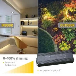 Black LED Dimming Driver (120-Watt, 12-Volt DC) Power Supply Transformer by Armacost Lighting -Armacost Lighting Shop armacost lighting under cabinet lighting accessories 841200 4f 1000