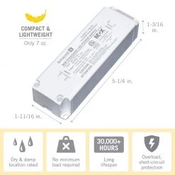 LED Power Supply 36-Watt Standard Driver 24-Volt Transformer by Armacost Lighting -Armacost Lighting Shop armacost lighting under cabinet lighting accessories 850360 1f 1000