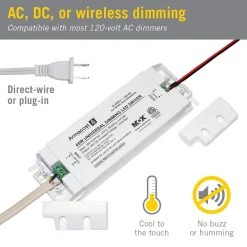 60-Watt 24-Volt DC Universal Dimming LED Transformer Driver by Armacost Lighting -Armacost Lighting Shop armacost lighting under cabinet lighting accessories 860605 4f 1000