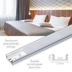 RibbonFlex Aluminum LED Tape Light Flat Channel and Diffuser System Mounting Hardware (5-Pack) by Armacost Lighting -Armacost Lighting Shop armacost lighting under cabinet lighting accessories 960050 4f 1000