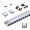 RibbonFlex Aluminum LED Tape Light Flat Channel and Diffuser System Mounting Hardware (5-Pack) by Armacost Lighting -Armacost Lighting Shop armacost lighting under cabinet lighting accessories 960050 64 1000