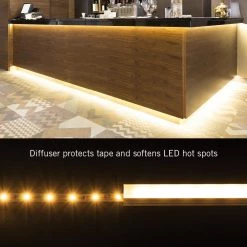 Surface Mount Black Tape Light Channel LED Mounting Hardware (5-Pack) by Armacost Lighting -Armacost Lighting Shop armacost lighting under cabinet lighting accessories 960056 1f 1000