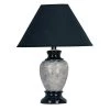 13 in. Black and Marble Ceramic Table Lamp by ORE International -Armacost Lighting Shop black and marble ore international table lamps 609bkb 64 1000