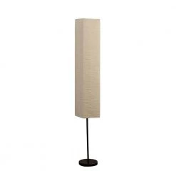 Noki 62.5 in. Black and White Japanese Paper Floor Lamp by ORE International