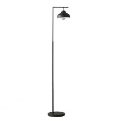 63.25 in. Industrial Farmhouse Black Matte Metal Floor Lamp by ORE International
