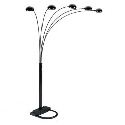 84 in. H Black 5-Arms Arch Floor Lamp by ORE International