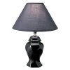13 in. Ceramic Table Lamp in Black by ORE International -Armacost Lighting Shop black ore international table lamps 606bkb 64 1000