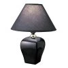 13 in. Black Ceramic Table Lamp by ORE International