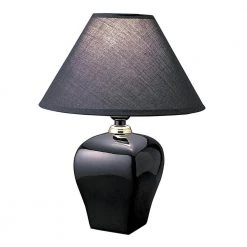 13 in. Black Ceramic Table Lamp by ORE International