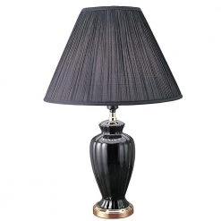 26 in. Black Ceramic Table Lamp by ORE International