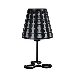 16 in. Traci Black Geometric Metal Table Lamp by ORE International