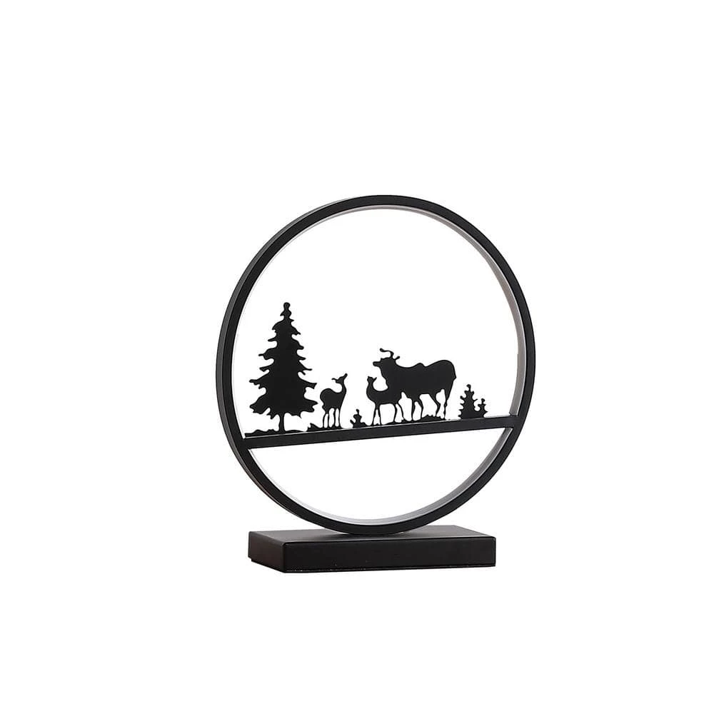 12.75 in. Black Deer Family LED Table Lamp by ORE International 3 12.75 in. Black Deer Family LED Table Lamp by ORE International