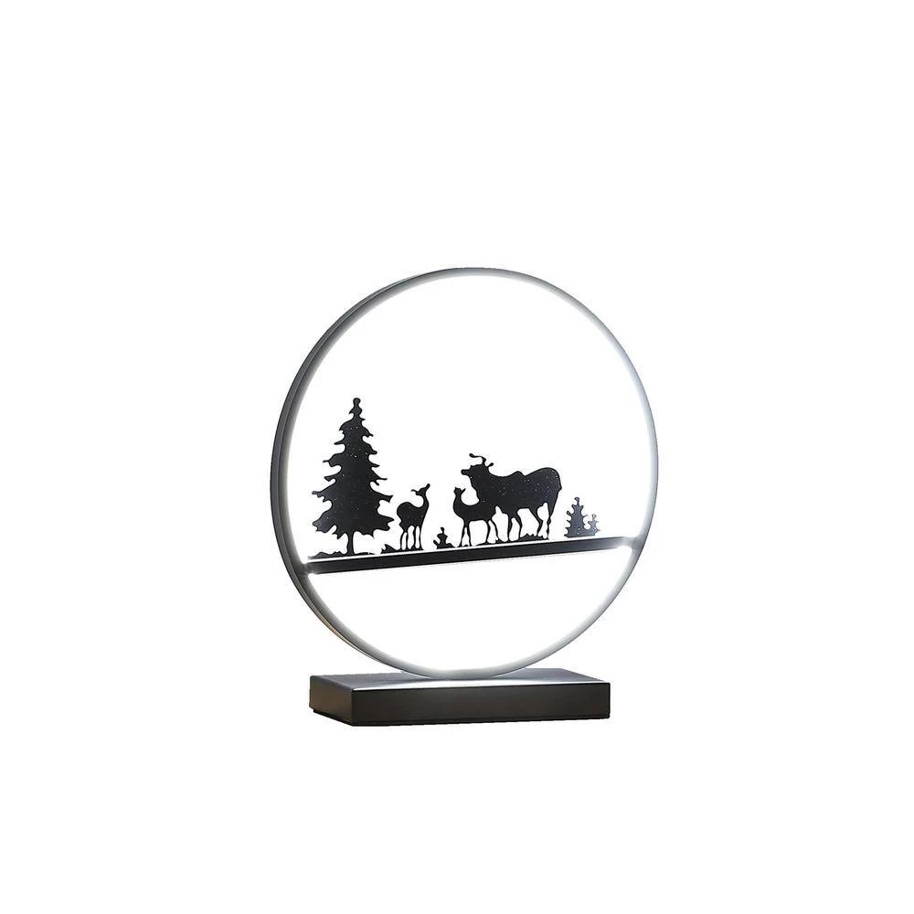 12.75 in. Black Deer Family LED Table Lamp by ORE International 4 12.75 in. Black Deer Family LED Table Lamp by ORE International - Image 2