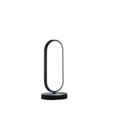 14 in. Black Table Lamp Adras Modern Contemporary Oval LED by ORE International -Armacost Lighting Shop black ore international table lamps hbl2366 4f 1000
