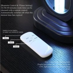 16 in. UV Sterilized Black Oval Table Lamp with Remote Control by ORE International -Armacost Lighting Shop black ore international table lamps hbl2525 31 1000