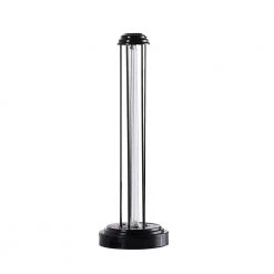 24 in. UV Sterilized Black Metal Table Lamp with Remote Control by ORE International