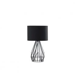Industrial Farm Metal Cage 17.5 in. Black Table Lamp by ORE International