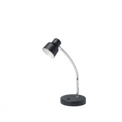 12.5 in. Black Gloss LED Goose Neck Metal Track Table Lamp by ORE International