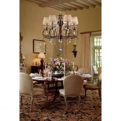 27 in. 6-Light Magnolia Crystal Bronze Chandelier by ORE International -Armacost Lighting Shop bronze ore international chandeliers k 5157hb 4f 1000