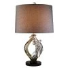 28 in. Brown with Streaks of Soft Gold Belleria Table Lamp with Crystal and Mirror Flower Accent by ORE International -Armacost Lighting Shop brown ore international table lamps k 4257t 64 1000