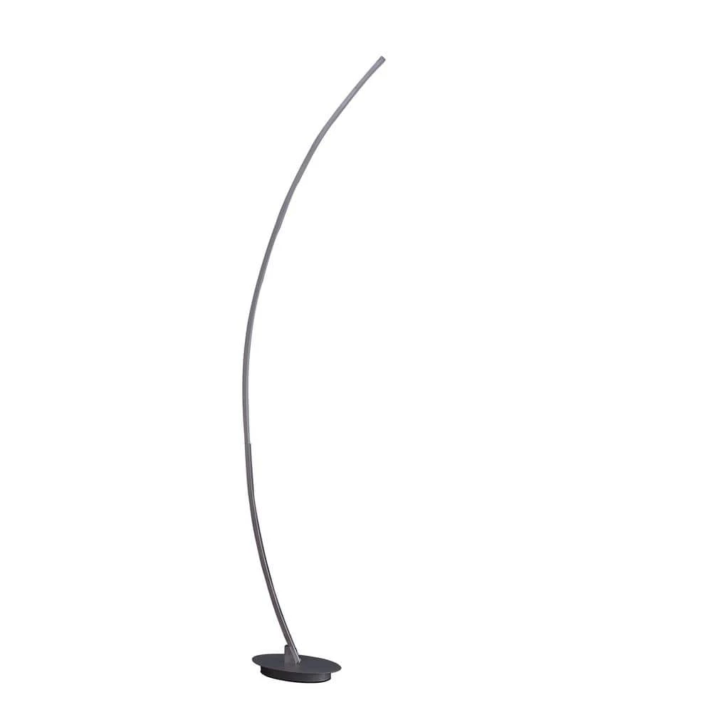 62.25 in. Bradie Brushed Nickel LED Arc Tube Floor Lamp by ORE International 3 62.25 in. Bradie Brushed Nickel LED Arc Tube Floor Lamp by ORE International