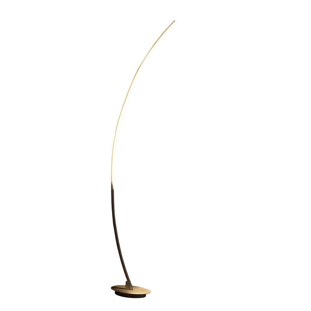 62.25 in. Bradie Brushed Nickel LED Arc Tube Floor Lamp by ORE International 4 62.25 in. Bradie Brushed Nickel LED Arc Tube Floor Lamp by ORE International - Image 2