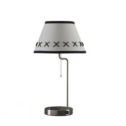 20 in. Shelby Modern Craft Table Lamp with USB/Charging Station by ORE International