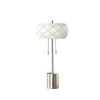 Legeme 28 in. Legeme Mid Century Danish 2-Light Table Lamp by ORE International -Armacost Lighting Shop brushed silver ore international table lamps hbl2689 64 1000