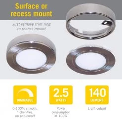 Array Dimmable LED Puck Light by Armacost Lighting -Armacost Lighting Shop brushed steel armacost lighting puck lights 213211 44 1000