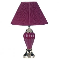 27 in. Burgundy Ceramic Table Lamp by ORE International