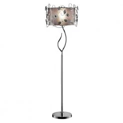 62 in. Silver Crystal Floor Lamp by ORE International