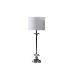 Buffet Crystal Floral 25.5 in. Chrome Table Lamp by ORE International