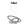 Else Medium Crystal Triple Hoop Integrated LED Chrome Silver Chandelier with Remote Control by ORE International -Armacost Lighting Shop chrome silver ore international chandeliers hbl7003p 64 1000