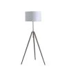 Mid-Century Adjustable Tripod 47 in. - 67 in. Metal Chrome Silver Floor Lamp by ORE International