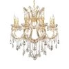 30 in. Gallant 8-Integrated LED 8-Watt Bulb Cognac Crystals Matte Gold Chandelier by ORE International -Armacost Lighting Shop cognac ore international chandeliers k 5804h 64 1000