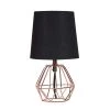 11.25 in. Wesley Geometric Copper Metal Wire Hexagon Table Lamp by ORE International -Armacost Lighting Shop copper ore international table lamps hbl2131b 64 1000