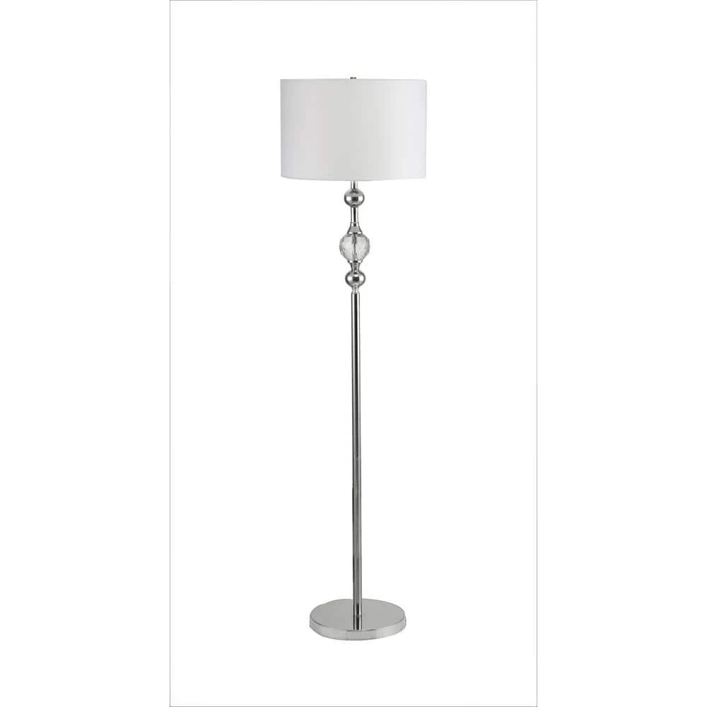 62.5 in. Leona Crystal And Chrome Floor Lamp by ORE International 3 62.5 in. Leona Crystal And Chrome Floor Lamp by ORE International