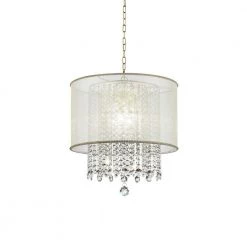 Bhavya 21 in. 3-Light Crystal Chandelier Ceiling Lamp by ORE International